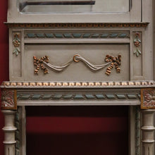 Load image into Gallery viewer, Antique Hand-painted French Grey and Gilt Tri-Mirror Hall Stand, Bevelled Mirror. B12138
