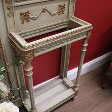 Load image into Gallery viewer, Antique Hand-painted French Grey and Gilt Tri-Mirror Hall Stand, Bevelled Mirror. B12138
