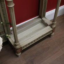 Load image into Gallery viewer, Antique Hand-painted French Grey and Gilt Tri-Mirror Hall Stand, Bevelled Mirror. B12138
