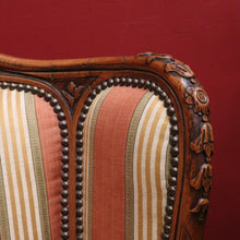 Load image into Gallery viewer, x SOLD Antique French Armchair, Cherrywood and Fabric, Wing Back Chair, Feather/Down Cushion. B12111
