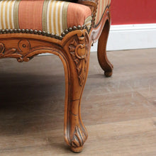 Load image into Gallery viewer, Antique French Armchair, Cherrywood and Fabric, Wing Back Chair, Feather/Down Cushion. B12112
