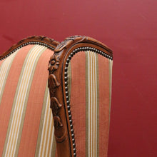 Load image into Gallery viewer, Antique French Armchair, Cherrywood and Fabric, Wing Back Chair, Feather/Down Cushion. B12112
