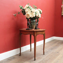 Load image into Gallery viewer, Antique Walnut, Brass and Cherrywood Side Table or Lamp Table. B12132
