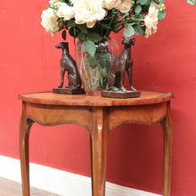 Load image into Gallery viewer, Antique Walnut, Brass and Cherrywood Side Table or Lamp Table. B12132
