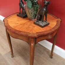 Load image into Gallery viewer, Antique Walnut, Brass and Cherrywood Side Table or Lamp Table. B12132
