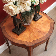 Load image into Gallery viewer, Antique Walnut, Brass and Cherrywood Side Table or Lamp Table. B12132
