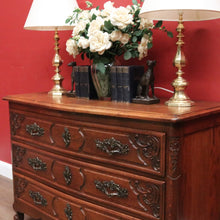 Load image into Gallery viewer, x SOLD Antique French Oak Chest of Drawers or Three-Drawer Hall or Entry Cupboard. B12137
