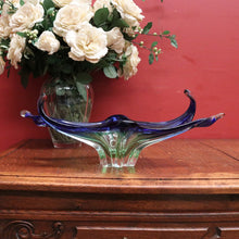 Load image into Gallery viewer, Mid-Century St Lambert Blue / Green Vase - Retro, Vintage, Fruit Bowl, Murano-Style. B12166
