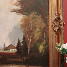 Load image into Gallery viewer, Antique Dutch Framed Oil on Canvas, Country Farmhouse Village Scene. B11674
