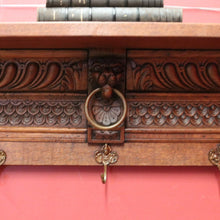 Load image into Gallery viewer, A Large and Grand French Oak and Brass Coat Rack, for hats, coats, Scarves. B12039
