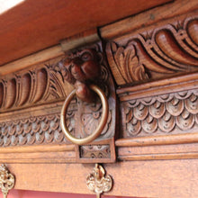 Load image into Gallery viewer, A Large and Grand French Oak and Brass Coat Rack, for hats, coats, Scarves. B12039
