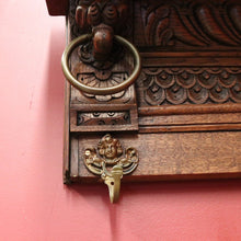 Load image into Gallery viewer, A Large and Grand French Oak and Brass Coat Rack, for hats, coats, Scarves. B12039
