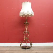 Load image into Gallery viewer, Antique French Brass Standard Lamp or Floor Standing Lamp with A Shade, Marble Base. B12140
