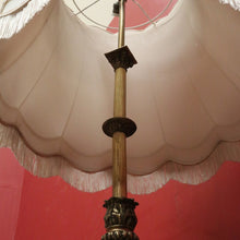 Load image into Gallery viewer, Antique French Brass Standard Lamp or Floor Standing Lamp with A Shade, Marble Base. B12140
