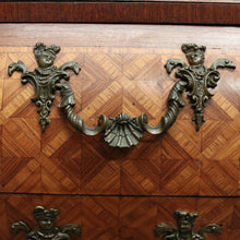 Load image into Gallery viewer, Antique Chest of Drawers, French, Walnut, Gilt Brass, Marble Top, 3 Drawers, Key. B12100
