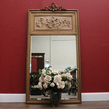 Load image into Gallery viewer, x SOLD Antique French Overmantel Mirror or Hall Mirror or Bedroom, Living Wall Mirror. B12181
