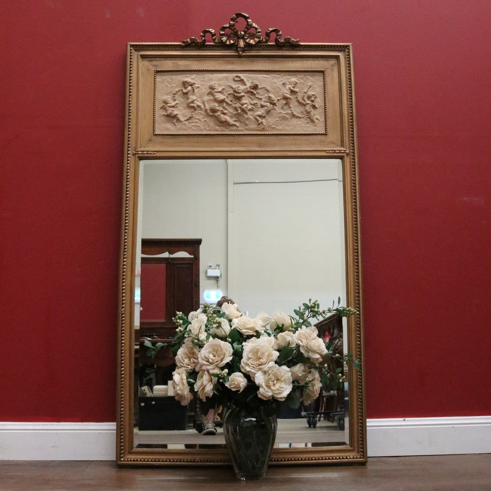 x SOLD Antique French Overmantel Mirror or Hall Mirror or Bedroom, Living Wall Mirror. B12181