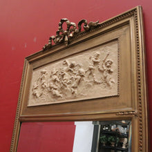 Load image into Gallery viewer, x SOLD Antique French Overmantel Mirror or Hall Mirror or Bedroom, Living Wall Mirror. B12181
