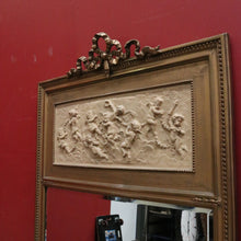 Load image into Gallery viewer, x SOLD Antique French Overmantel Mirror or Hall Mirror or Bedroom, Living Wall Mirror. B12181
