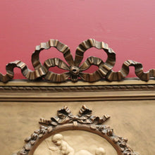 Load image into Gallery viewer, Antique French Mirror. Wall Hanging Mirror.  Young Children and a Dog In Plaster Relief. B12152
