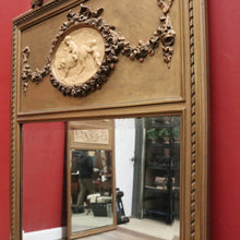 Load image into Gallery viewer, Antique French Mirror. Wall Hanging Mirror.  Young Children and a Dog In Plaster Relief. B12152
