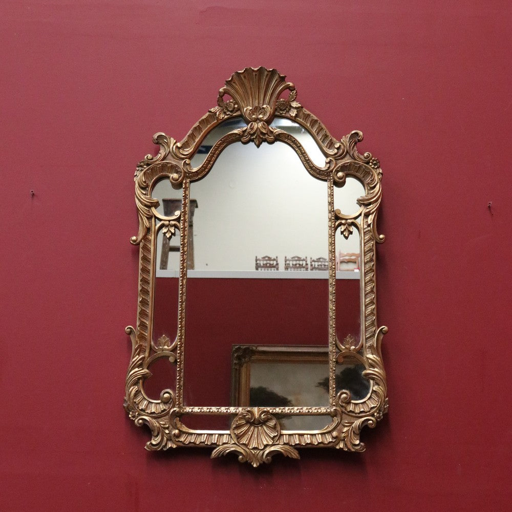 x SOLD Vintage Italian Gilt Framed Wall Hanging Mirror with Ornate Shell Motif. B12001