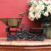 Load image into Gallery viewer, x SOLD Antique French Cast Iron and Brass Pan Kitchen or Shop Display Scales. B12096
