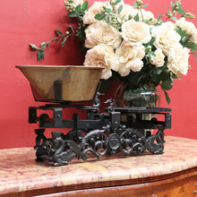 Load image into Gallery viewer, x SOLD Antique French Cast Iron and Brass Pan Kitchen or Shop Display Scales. B12096
