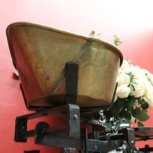 Load image into Gallery viewer, x SOLD Antique French Cast Iron and Brass Pan Kitchen or Shop Display Scales. B12096
