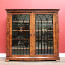 Load image into Gallery viewer, Antique French Biedermeier Bookcase or China Display Cabinet with Inlay. B12179
