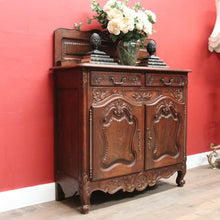 Load image into Gallery viewer, x SOLD Antique French Oak Sideboard or Two Door / Drawer Hall or Entry Cabinet. B12194
