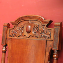 Load image into Gallery viewer, Pair of Antique Mahogany and Leather Armchairs, Carved detail, Castors. B12189
