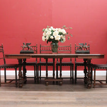 Load image into Gallery viewer, Antique French Oak Dining Table or Kitchen Table with Two Extension Leaves. B12190
