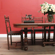 Load image into Gallery viewer, Antique French Oak Dining Table or Kitchen Table with Two Extension Leaves. B12190
