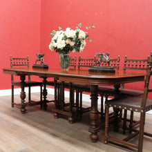 Load image into Gallery viewer, Antique French Oak Dining Table or Kitchen Table with Two Extension Leaves. B12190
