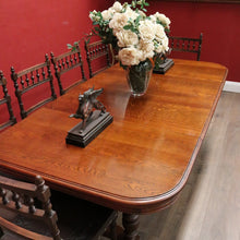 Load image into Gallery viewer, Antique French Oak Dining Table or Kitchen Table with Two Extension Leaves. B12190
