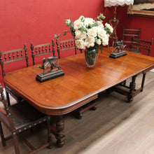 Load image into Gallery viewer, Antique French Oak Dining Table or Kitchen Table with Two Extension Leaves. B12190
