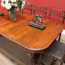 Load image into Gallery viewer, Antique French Oak Dining Table or Kitchen Table with Two Extension Leaves. B12190
