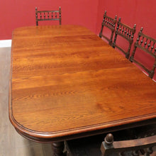 Load image into Gallery viewer, Antique French Oak Dining Table or Kitchen Table with Two Extension Leaves. B12190
