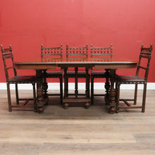 Load image into Gallery viewer, Antique French Oak Dining Table or Kitchen Table with Two Extension Leaves. B12190
