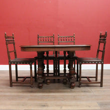 Load image into Gallery viewer, Antique French Oak Dining Table or Kitchen Table with Two Extension Leaves. B12190
