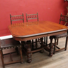 Load image into Gallery viewer, Antique French Oak Dining Table or Kitchen Table with Two Extension Leaves. B12190
