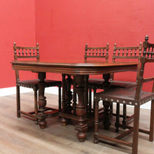 Load image into Gallery viewer, Antique French Oak Dining Table or Kitchen Table with Two Extension Leaves. B12190
