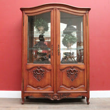 Load image into Gallery viewer, Antique French Oak Bookcase, Eight Drawer Display Cabinet or Cupboard, Glass Doors. B12192
