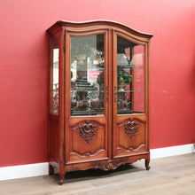 Load image into Gallery viewer, Antique French Oak Bookcase, Eight Drawer Display Cabinet or Cupboard, Glass Doors. B12192
