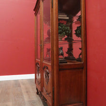 Load image into Gallery viewer, Antique French Oak Bookcase, Eight Drawer Display Cabinet or Cupboard, Glass Doors. B12192
