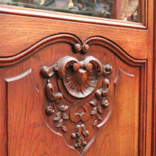 Load image into Gallery viewer, Antique French Oak Bookcase, Eight Drawer Display Cabinet or Cupboard, Glass Doors. B12192
