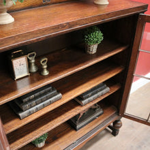 Load image into Gallery viewer, x SOLD Antique English Oak China Cabinet - Two Door, Display Cabinet or Bookcase. B12198
