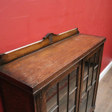 Load image into Gallery viewer, x SOLD Antique English Oak China Cabinet - Two Door, Display Cabinet or Bookcase. B12198
