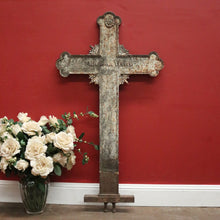 Load image into Gallery viewer, Antique French Wrought Iron Crucifix, Cross, Memorial Cross, Decorative. B12146
